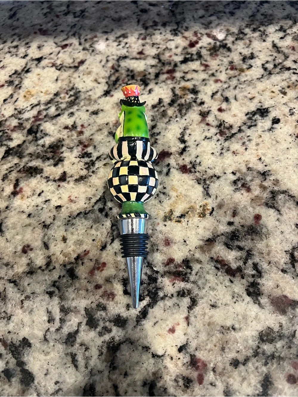 MACKENZIE-CHILDS MR JINGLES FROG BOTTLE STOPPER, HTF.